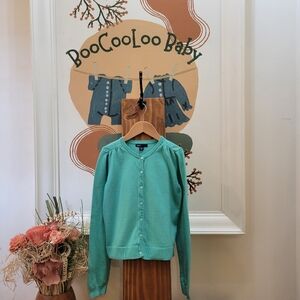 GAP Kids Teal Button-Up Sweater